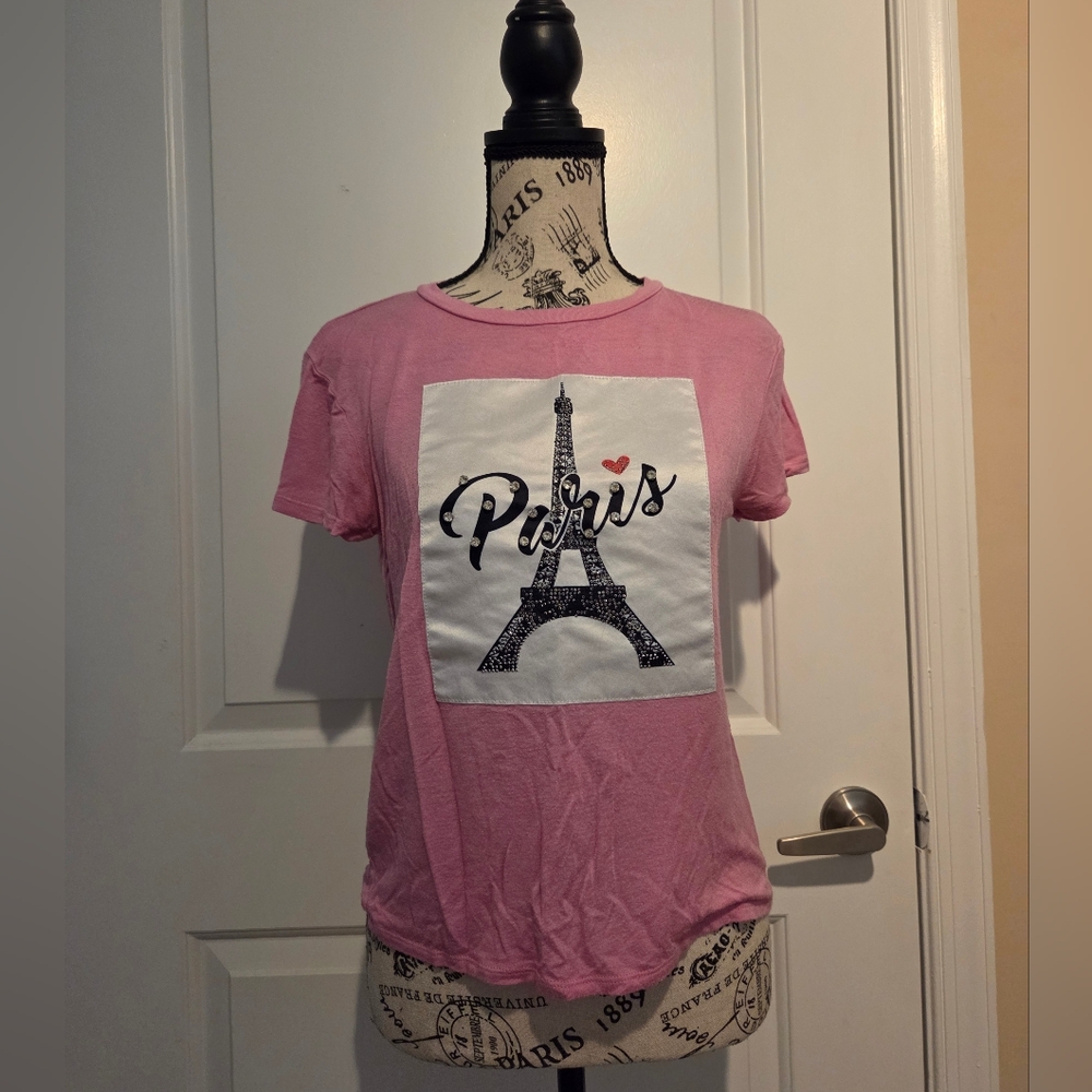 Pink Paris Graphic T-Shirt